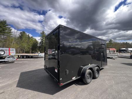 New 2026 Panther Cargo 7x16 +2ft V-Nose /.080 Polycore /Blackout Package/ Ext. Tongue/ 7' Interior Height - 7000 GVW