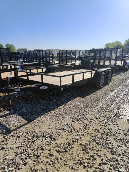 Used USED 2018 AMO UT162 Utility 82X16 TA 4' Fold-up Gate (GVW: 7000) BLACK