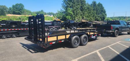 New 7x 20 Sure-Trac HD Tube Top Utility Trailer 14k