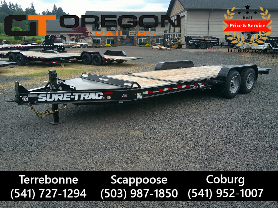 New 2025 Sure-Trac 7x16+4 17.6K Equipment Trailer