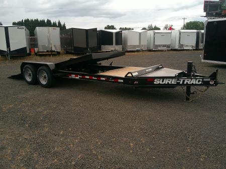 New 2025 Sure-Trac 7x16+4 17.6K Equipment Trailer