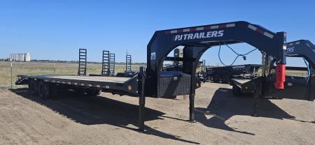 New 2026 PJ Trailers 102  x 32' Low-Pro Flatdeck with Duals & Hydraulic Jacks