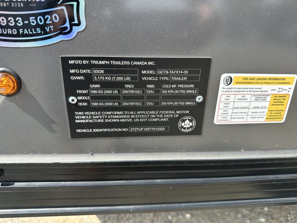 New 2026 Triumph Trailers GCT9-TA7X14-35 Cargo / Enclosed Trailer