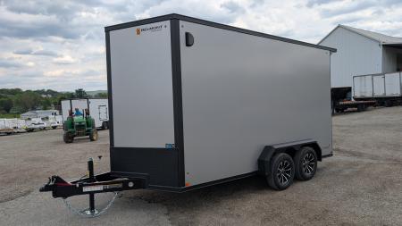New 2026 BELMONT 7x14 Tandem V-Nose Cargo Trailer w/ Ramp (90" INSIDE HEIGHT!!!)