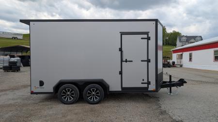 New 2026 BELMONT 7x14 Tandem V-Nose Cargo Trailer w/ Ramp (90" INSIDE HEIGHT!!!)