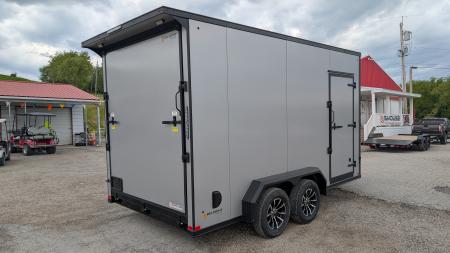 New 2026 BELMONT 7x14 Tandem V-Nose Cargo Trailer w/ Ramp (90" INSIDE HEIGHT!!!)