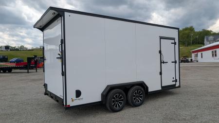 New 2026 BELMONT 7.5 x 16 V-Nose Cargo Trailer w/ Ramp Door (90" INSIDE HEIGHT!!!)