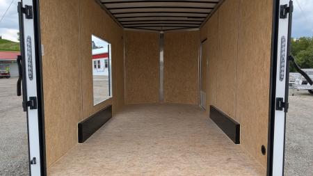 New 2026 BELMONT 7.5 x 16 V-Nose Cargo Trailer w/ Ramp Door (90" INSIDE HEIGHT!!!)