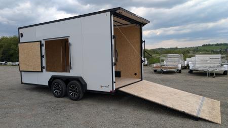 New 2026 BELMONT 7.5 x 16 V-Nose Cargo Trailer w/ Ramp Door (90  INSIDE HEIGHT!!!)
