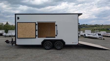 New 2026 BELMONT 7.5 x 16 V-Nose Cargo Trailer w/ Ramp Door (90" INSIDE HEIGHT!!!)