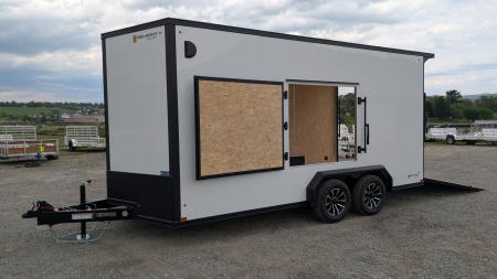 New 2026 BELMONT 7.5 x 16 V-Nose Cargo Trailer w/ Ramp Door (90" INSIDE HEIGHT!!!)