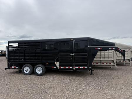 New 2026 GR Trailers 6'8  x 20' 14K Gooseneck Stock Stock / Stock Combo Trailer