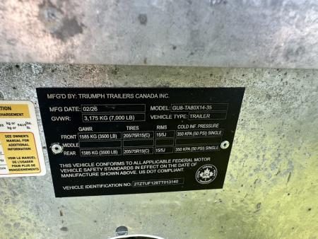 New 2026 Triumph Trailers GU8-TA80X14-35 Utility Trailer