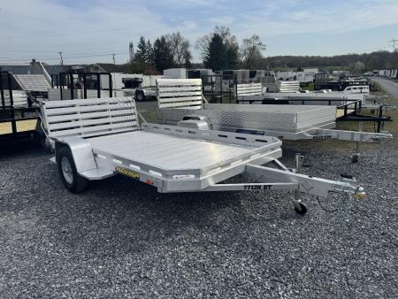 New 2027 Aluma 7712H-S-BT Bifold Gate Utility Trailer