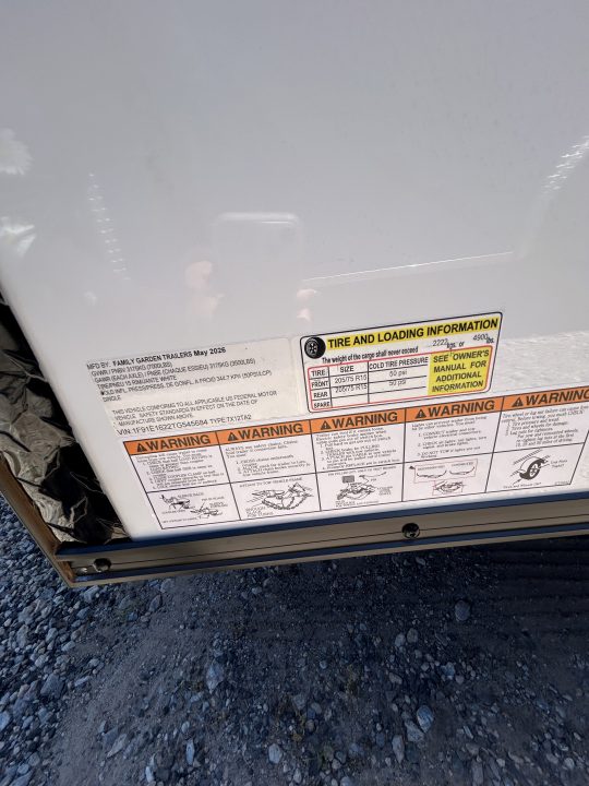 New 2026 Family Trailer 7x12 Tandem Axles Cargo / Enclosed Trailer-Screwless Exterior-Blackout Pkg-Rear Spoiler-Extended Tongue