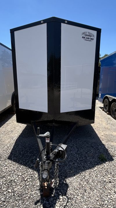 New 2026 Family Trailer 7x12 Tandem Axles Cargo / Enclosed Trailer-Screwless Exterior-Blackout Pkg-Rear Spoiler-Extended Tongue