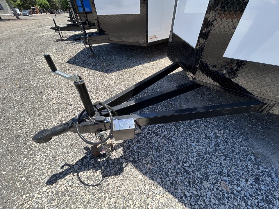 New 2026 Family Trailer 7x12 Tandem Axles Cargo / Enclosed Trailer-Screwless Exterior-Blackout Pkg-Rear Spoiler-Extended Tongue