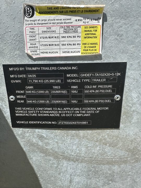 New 2025 Triumph Trailers GHDEF1-TA102X20+5-12K Deckover Trailer