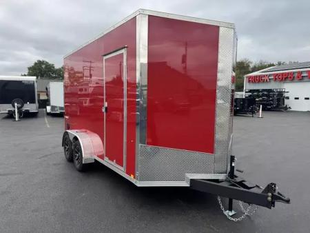 New 2026 Formula 7 x 14 Conquest Flat Top Sloped V-Nose Cargo / Enclosed Trailer