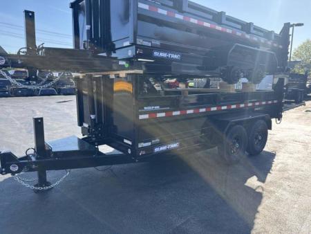New 2025 Sure-trac Trailers 82 IN x 14 HD Low Profile Dump Trailer 14K Telescopic