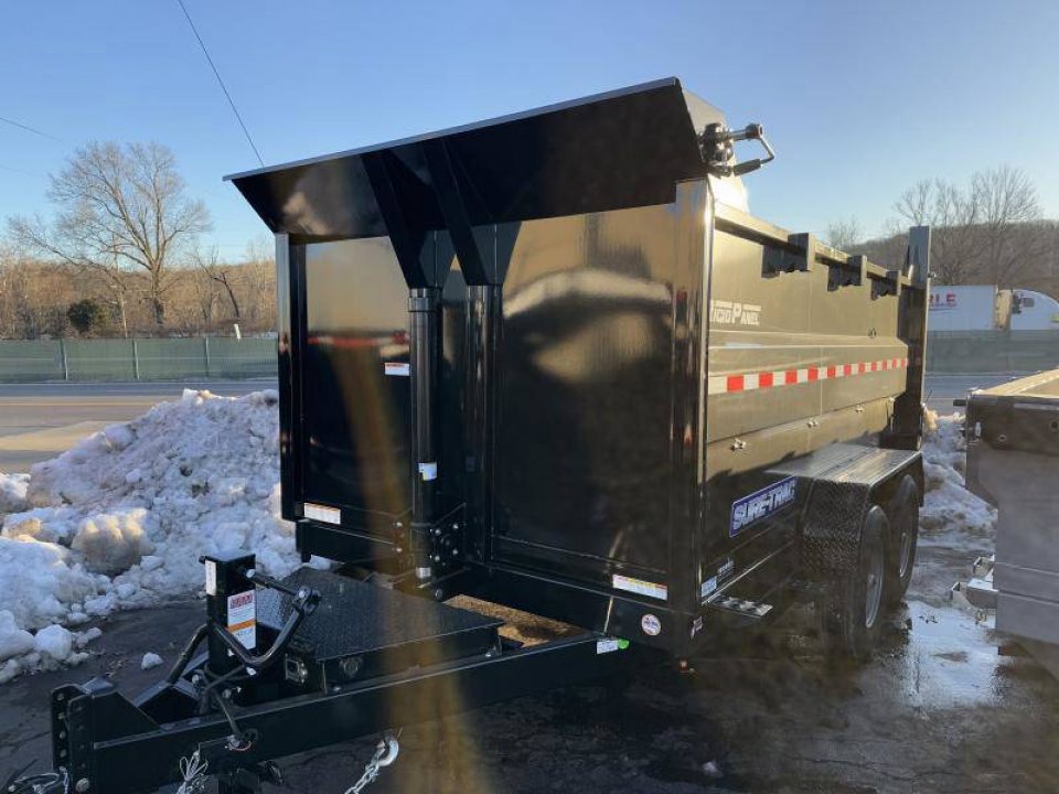 New 2025 Sure-trac Trailers 82 IN x 12 HD Low Profile Dump Trailer w/ 4 Ft. Sides 14K Telescopic