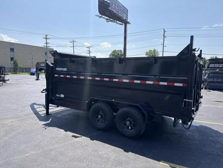 New 2026 Sure-trac Trailers 82 IN x 14 HD Low Profile Gooseneck Dump Trailer w/ 4 Ft. Sides 14K Telescopic