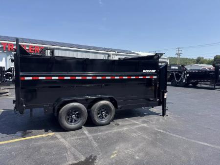 New 2026 Sure-trac Trailers 82 IN x 14 HD Low Profile Gooseneck Dump Trailer w/ 4 Ft. Sides 14K Telescopic