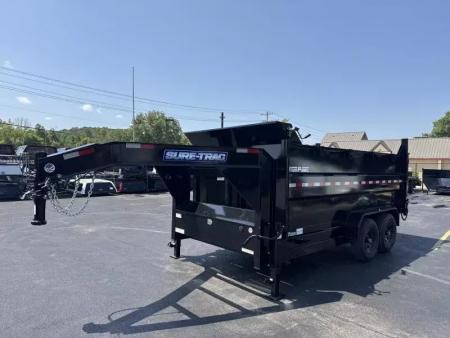 New 2026 Sure-trac Trailers 82 IN x 14 HD Low Profile Gooseneck Dump Trailer w/ 4 Ft. Sides 14K Telescopic