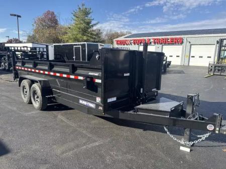 New 2026 Sure-trac Trailers 82 IN x 16 HD Low Profile Dump Trailer 14K Telescopic