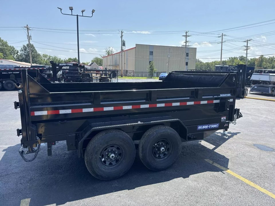 New 2026 Sure-trac Trailers 82 IN x 12 HD Low Profile Dump Trailer 12K Telescopic