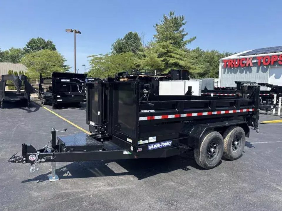 New 2026 Sure-trac Trailers 82 IN x 12 HD Low Profile Dump Trailer 12K Telescopic