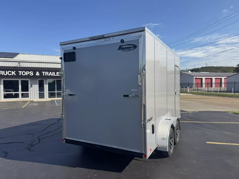 New 2026 Formula 7 x 14 Conquest Flat Top Sloped V-Nose Cargo / Enclosed Trailer
