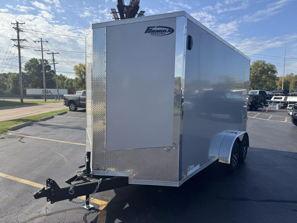 New 2026 Formula 7 x 14 Conquest Flat Top Sloped V-Nose Cargo / Enclosed Trailer