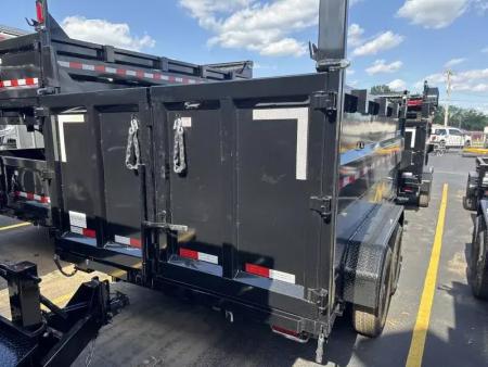 New 2025 Sure-trac Trailers 82 IN x 14 HD Low Profile Dump Trailer w/ 4 Ft. Sides 14K Telescopic