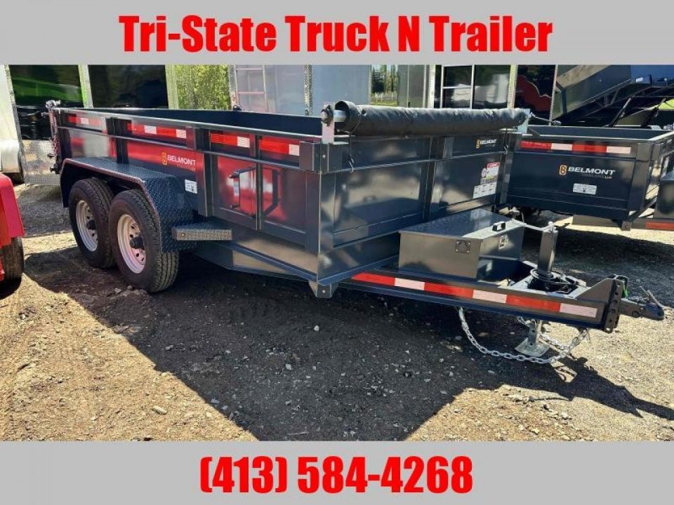 New 2026 Belmont DTL 7x12 Dump trailer barn doors, ramps tarp