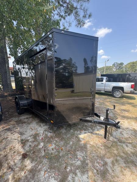 New Titanium 6x12SA Black/Blackout Enclosed Trailer