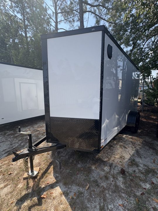 New Titanium 6x12SA White/Blackout Enclosed Trailer