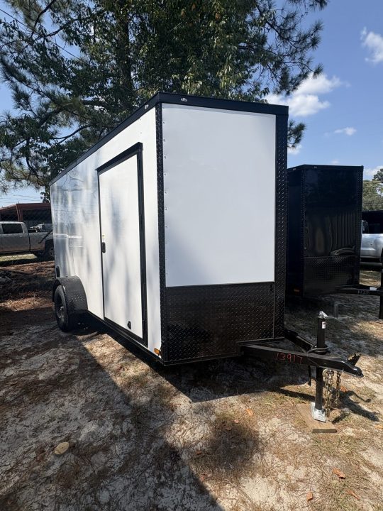 New Titanium 6x12SA White/Blackout Enclosed Trailer