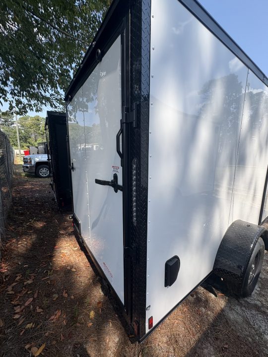 New Titanium 6x12SA White/Blackout Enclosed Trailer