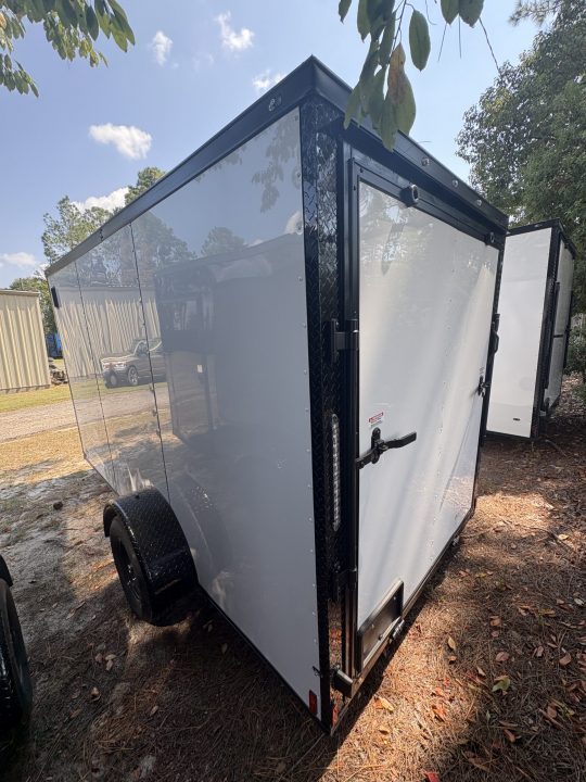 New Titanium 6x12SA White/Blackout Enclosed Trailer