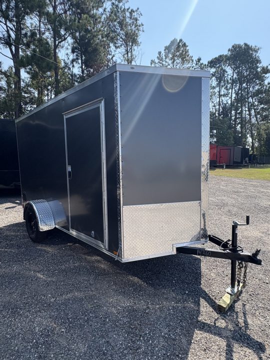 New Titanium 6x12SA Charcoal Enclosed Trailer