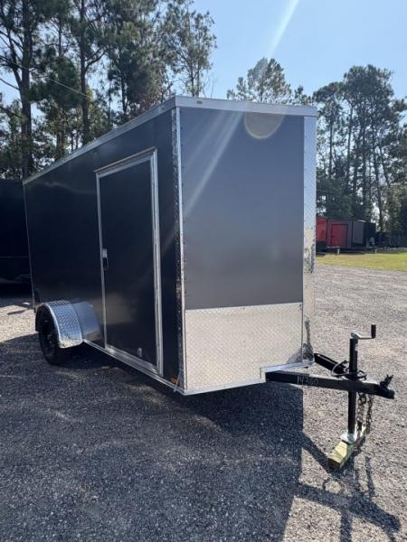 New Titanium 6x12SA Charcoal Enclosed Trailer