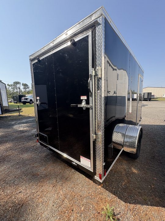 New Titanium 6x12SA Black Enclosed Trailer