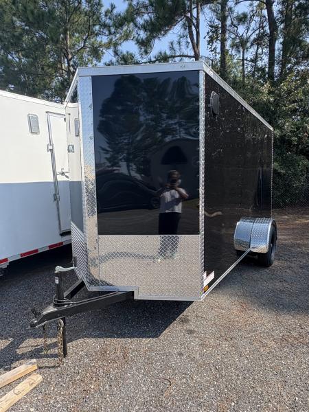New Titanium 6x12SA Black Enclosed Trailer