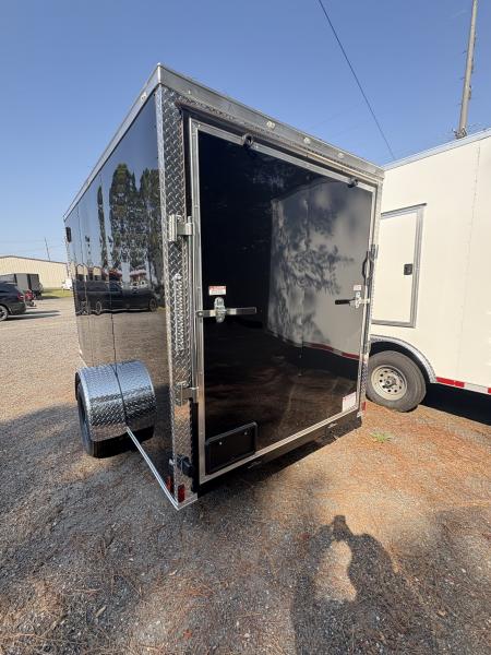 New Titanium 6x12SA Black Enclosed Trailer