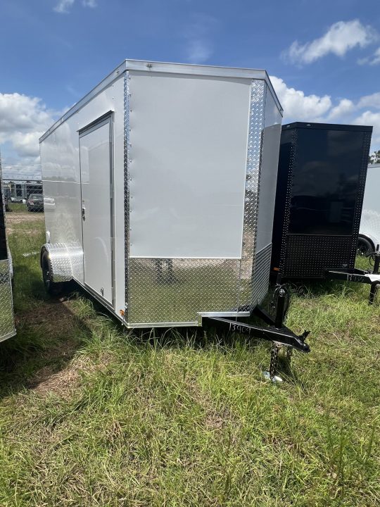 New Titanium 6x12SA White Enclosed Trailer