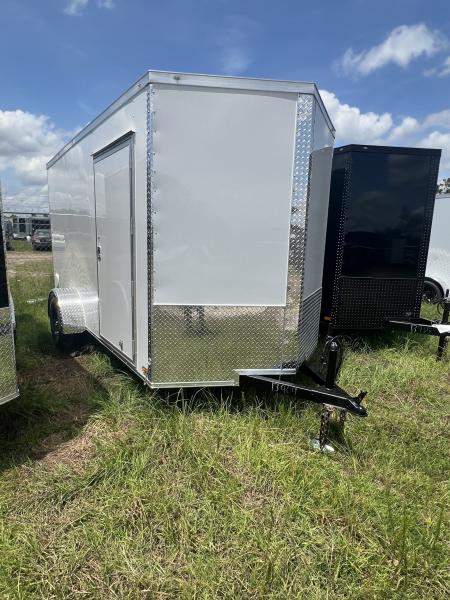 New Titanium 6x12SA White Enclosed Trailer