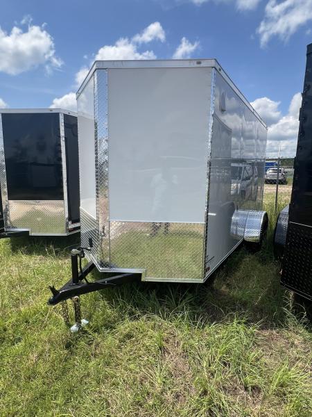 New Titanium 6x12SA White Enclosed Trailer