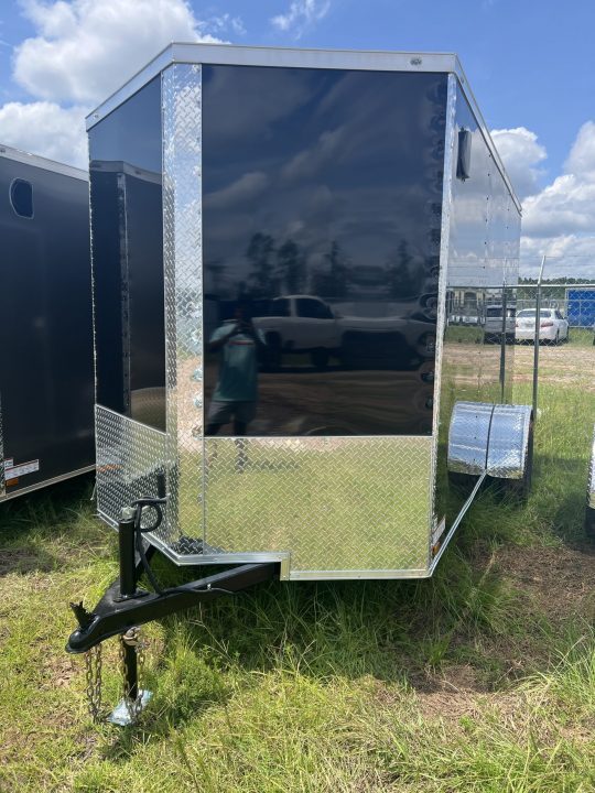 New Titanium 6x12SA Black Enclosed Trailer