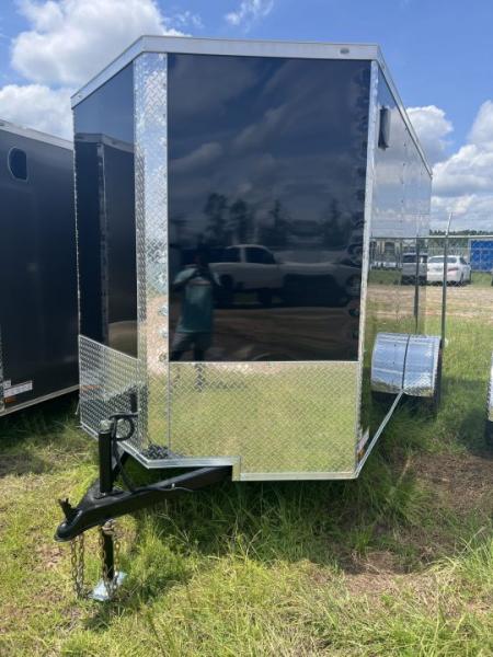 New Titanium 6x12SA Black Enclosed Trailer
